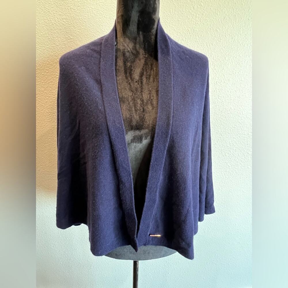 Ted Baker Size 0 Navy Blue Capelet with Relaxed Fit
